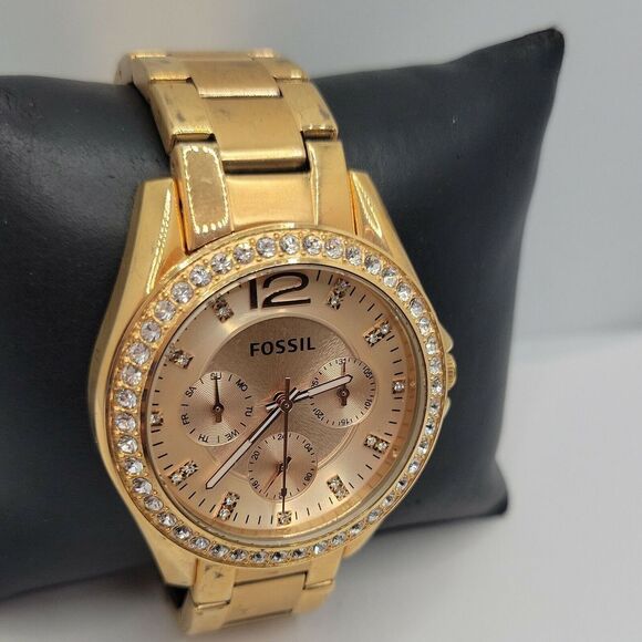 Fossil Riley ES2811 Women's Stainless Steel Analog Dial Quartz Wrist Watch DE278 - Picture 3 of 10